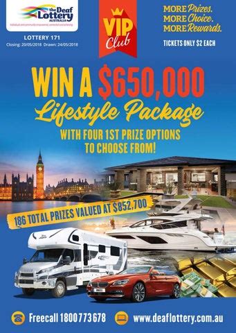 Deaf Lottery VIP Brochure .